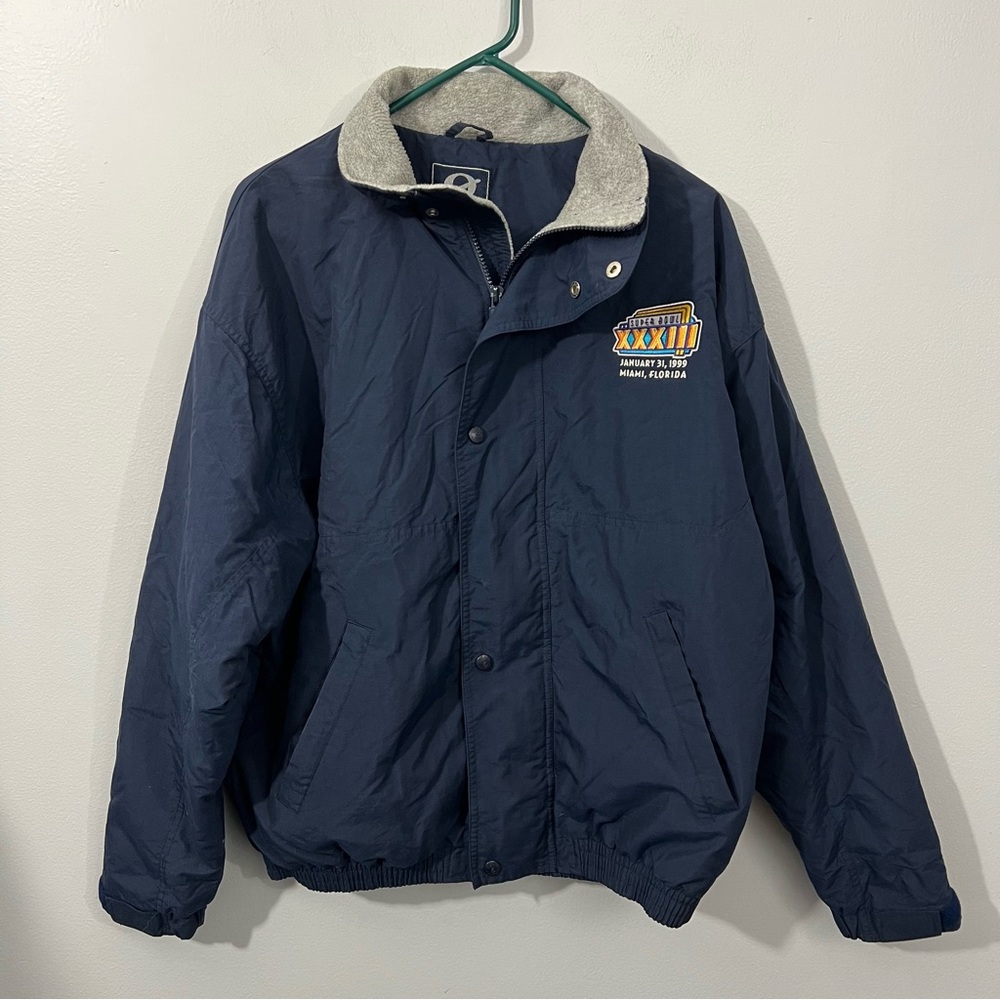Vintage Super Bowl ‘99 Gear For Sports Navy Jacket